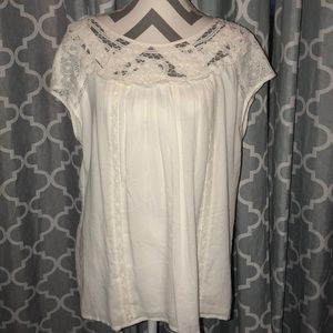 White Lace Top Size Large